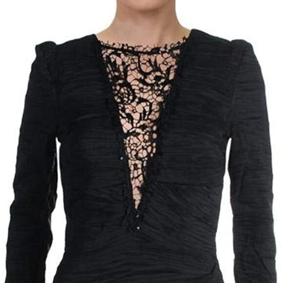 Free People Look of Love Ruched Lace Inset Dress 4 - Picture 2 of 15